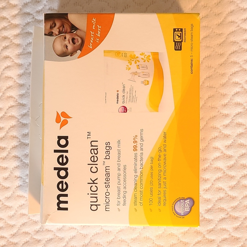 5pk Medela Microsteam Bags - never used